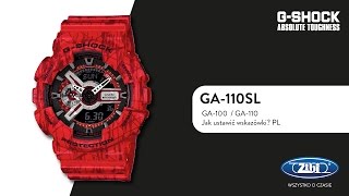 GSHOCK GA100 GA110 jak ustawić wskazówki PL [upl. by Yraunaj]