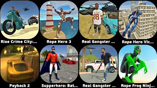 Rio Crime City Mafia GangsterRope Hero 3Real Gangster CrimePayback 2Superhero Battle for Justice [upl. by Paderna94]