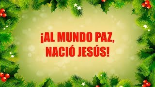 ¡Al Mundo paz nació Jesús pista karaoke con letra villancico navideño [upl. by Hakilam]