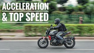 2021 Triumph Trident ACCELERATION amp TOP SPEED [upl. by Ennahtebazile]