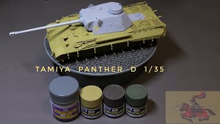 Tamiya  Panther D 135  Basic Painting [upl. by Jankell]