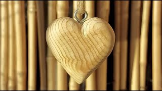 Make A Wooden Heart With Basic Dremel Bits And Basic Tools [upl. by Aleece508]