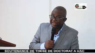 Soutenance de thèse de doctorat à lUniversité dAbomey Calavi édition 2024 [upl. by Ule]