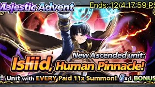 Grand Summoners  Isliid Human PinnacleBFEmperor Summons [upl. by Rosemare]