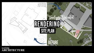 How to Create an Architecture Site Plan Rendering in Photoshop [upl. by Nason]