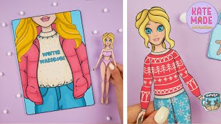 Large winter wardrobe for Paper Dolls  Tutorial [upl. by Ellicul937]