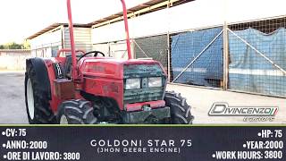 Goldoni Star 75  Jhon deere engine  motore  Trattori Usati  Used Tractors [upl. by Anerec]