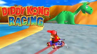 Diddy Kong Racing N64 Gameplay 1997 Dino World Part 1 [upl. by Annahsit]