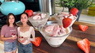 COMO HACER FRESAS CON CREMA RECETA FACIL [upl. by Rehpotsirahc949]