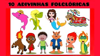 FOLCLORE  ADIVINHAS dos Personagens do Folclore [upl. by Alyar168]