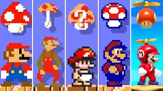 Super Mario Maker 1 amp 2  All Mushroom PowerUps [upl. by Boyt]