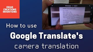 How to use Google Translates Camera Translation [upl. by Ellerret]