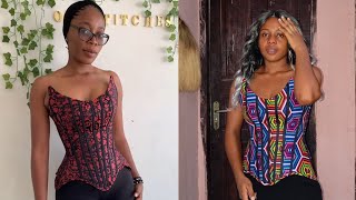 How to cut and sew over bust caged corset [upl. by Nomit150]