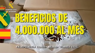 Desmantelada en Málaga una gran factoría de tabaco falsificado que trabajaba día y noche [upl. by Ransell]