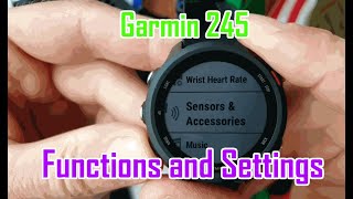 Garmin 245 Functions and Settings Navi Spo2 Vo2 Test Review [upl. by Dam]