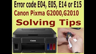 E04 E05 E14 or E15 Error Message on Canon G20002010 model printer 100 solved [upl. by Boyce566]