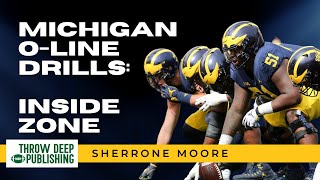 WATCH Michigan Inside Zone Blocking Drills  Sherrone Moore [upl. by Aivila260]