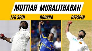 Muttiah Muralitharan Unplayable Bowling Variation off spin doosra leg spin  Murali Bowling Action [upl. by Notxarb]