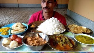 Royal Eating Show  Huge Cumin Seeds Jeera Rice with Butter Chicken  Parshe Fish Curry [upl. by Amer]