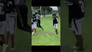 Bro was TRIPLE teamed and still scored🤣🔥 youtubeshorts footballshorts nfl football [upl. by Goldi]