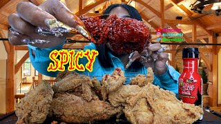 2X Spicy Popeyes Chicken Crispy Deliciousness Mukbang  by Bloveslife [upl. by Nirat]