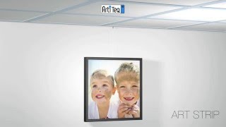 How to install Artiteq Art Strip  integrated picture hanging system [upl. by Euqinwahs]