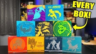 OPENING EVERY POKEMON ELITE TRAINER BOXES IN SUN AND MOON 500 Cards [upl. by Inalan48]