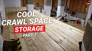 Cool Crawl Space  Transform Unusable Space Part 1 [upl. by Orose874]