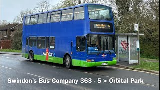 Swindon 363 Dennis Trident Voith€3 SN51AXW  Hellfire [upl. by Astor]