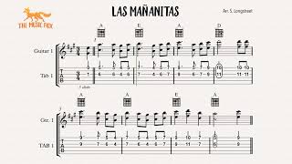 Las Mañanitas  Guitar TABS amp PlayALong Practice Track [upl. by Haek]