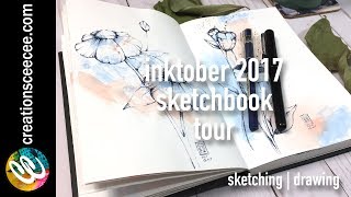 Inktober 2017 sketchbook tour [upl. by Papp]