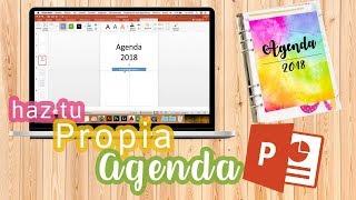 Como hacer tu propia AGENDA DESCARGABLE en Power Point Sayil DIY [upl. by Girhiny435]