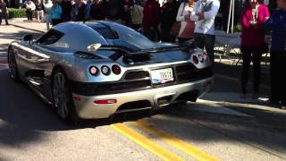 Koenigsegg CCXR Trevita amp Ferrari F40  Ferraris on 5th [upl. by Naugan]