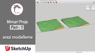 SketchUp Mimari Proje  Arazi Modelleme [upl. by Alleber]