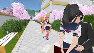 Senpai Taro kisses Ayano And osana WATCH Yandere Simulator Pose Mode [upl. by Hplodur599]