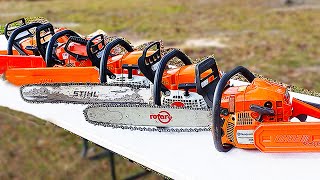 Farm Saw vs Pro Saw We compare Stihl Husqvarna and Echo [upl. by Akinaj]