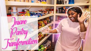 INSANE PANTRY TRANSFORMATION  PANTRY ORGANIZATION  HOW TO ORGANIZE YOUR PANTRY 2022 [upl. by Sibylla68]