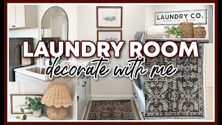 LAUNDRY ROOM DECORATE WITH ME 2025  LAUNDRY ROOM TOUR  DECORATING IDEAS [upl. by Nyleimaj366]