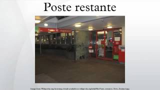 Poste restante [upl. by Walters]