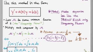 The Integrating Factor Method [upl. by Mukerji179]