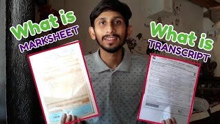 Transcript and Marksheet  What is transcript   How to get transcript  Use of transcript [upl. by Winter]