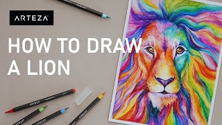 How to Draw a Lion Face  Easy and Simple Drawing for Beginners [upl. by Tanaka]