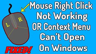 Fixed Mouse Right Click Not Working Issue On Windows 10 [upl. by Blondell]