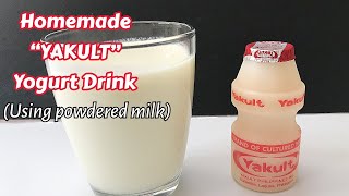 How to Make Yakult yogurt Drink using powdered milk  Homemade Yakult milk Drink [upl. by Ziagos]