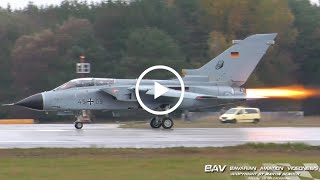 Panavia PA200 Tornado IDS  German Air Force 4509  takeoff at Manching Air Base [upl. by Nedgo]