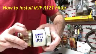 How to install iFJF R12T Fuel FilterWater Separator 120AT NPT ZG1419 [upl. by Meihar286]