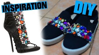 DIY  Embellished sneakers [upl. by Aihcela]