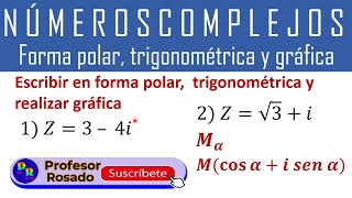 Conversión de forma binómica a trigonométrica  Números complejos [upl. by Arorua704]