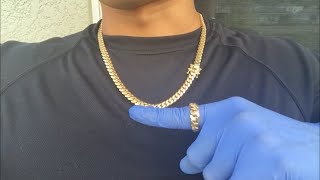 Limaxi Jewelers 14k 8mm 22” Miami Cuban chain with matching 14k 8mm Cuban ring review [upl. by Akere]