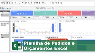 Planilha de Orçamentos e Pedidos Excel [upl. by Meakem]